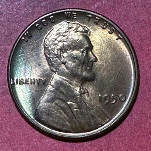 1950 US Choice Uncirculated LINCOLN CENT "FULL RED" "Philadelphia" Mint! Coin!