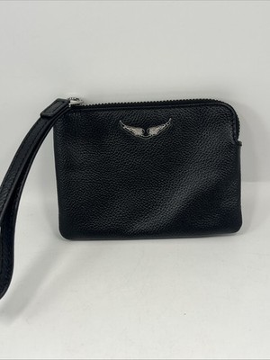 ハンティングワ－ルドキ－ホルダ－ Zadig And Voltaire Soft Leather Wristlet Black Credit Card Holder