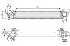 VALEO Ladeluftkühler 818318 Aluminium für BMW 2er Active Tourer F45 F46 1er F40