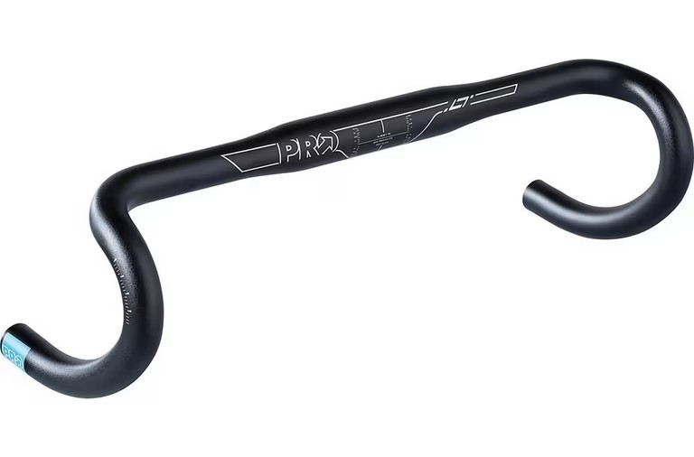 PRO LT Lightweight Alloy 31.8mm Compact Drop Bar Handlebar 44cm - Black (Mark)