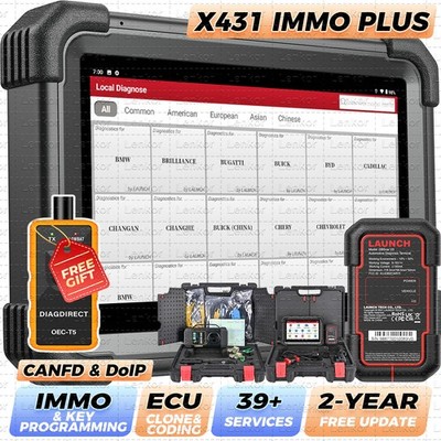 2025 LAUNCH X431 IMMO PLUS PAD VII Key Programming Car Diagnostic Tool ECU Clone
