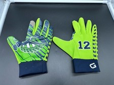 Seattle Seahawks G Wear Gloves, 12th Man, Size L/XL Pre Owned