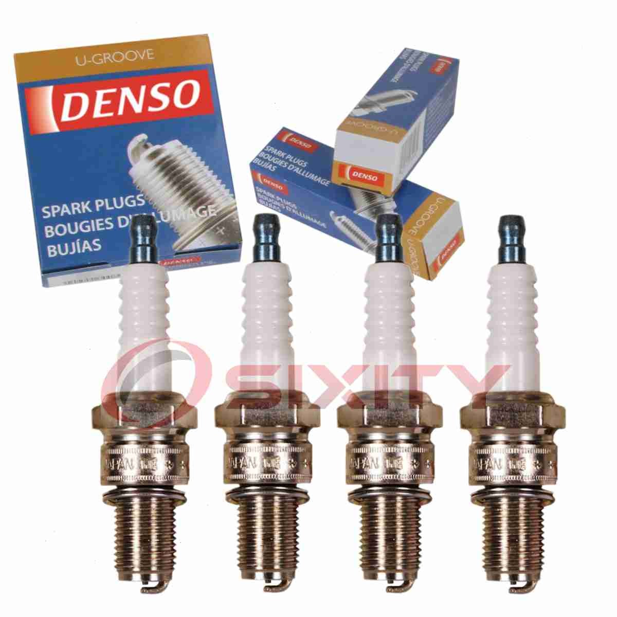4 pc DENSO 4045 Standard U-Groove Spark Plugs for W27ESR-U 714 5722 1469 px