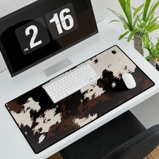 Cow Print Desk Mat Mousepad Large Office Desk Protector Pad Free Shipping 
