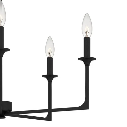 Prescott 5-Light Chandelier in Matte Black - Picture 5 of 7