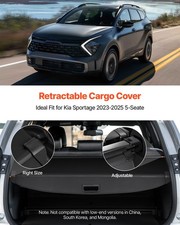 New Retractable Cargo Cover, Premium Leather Texture Trunk Cover, Anti-Peeping