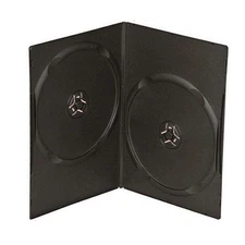 Maxtek 7mm Slim Black Double CD/DVD Case, 100 Pieces Pack
