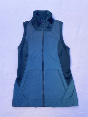 Lululemon Let's Get Visible Vest Reflective Teal Alberta Lake Size 6 Blue