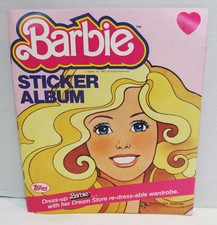 BARBIE 1983 PANINI TOPPS STICKER ALBUM VINTAGE UNUSED NOS DRESS UP BARBIE