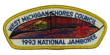 1993 Jamboree West Michigan Shores Council MI JSP YEL Bdr (VT1938)