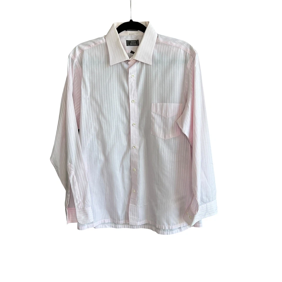 Camisa de Vestir John Henry Vintage Ajustada Rosa Cuello Extendido Talla 16.5 32/33 Foto 2 de 4