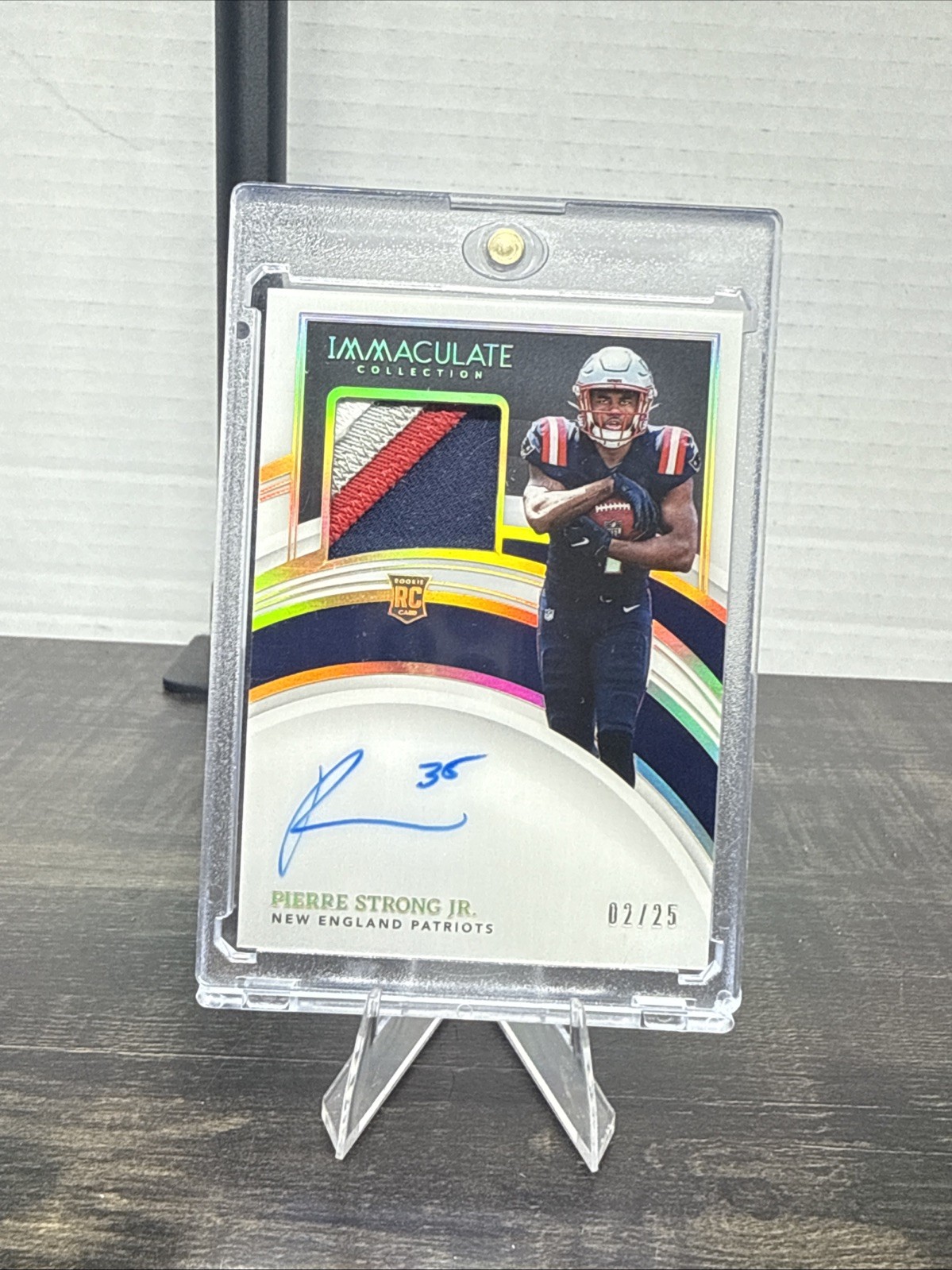 Pierre Strong Panini Immaculate Collection #136 Patch Autograph-Gold