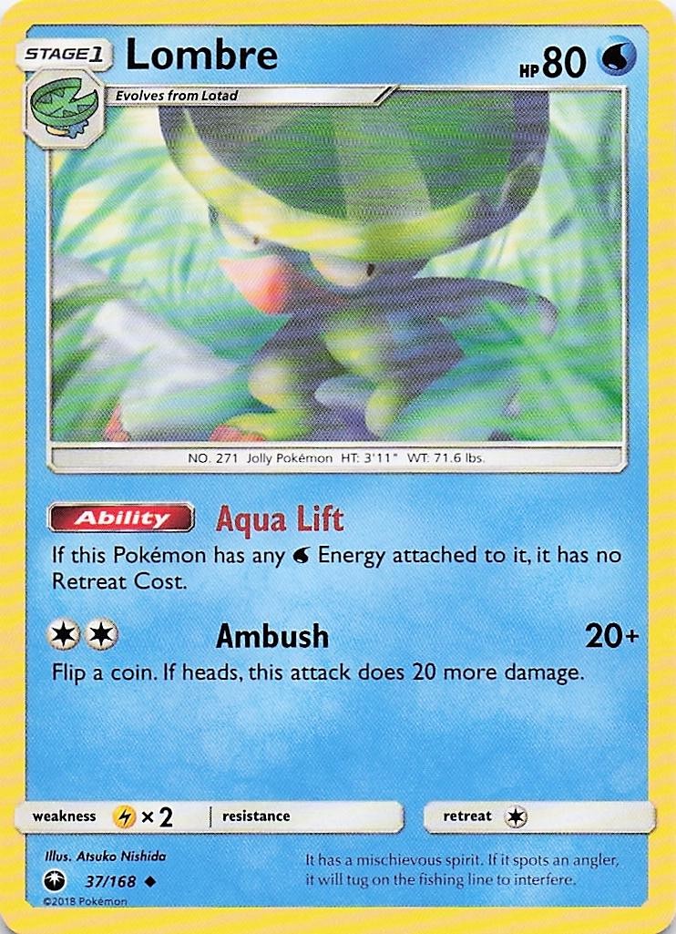 Lombre 37/168 Uncommon Celestial Storm Pokemon Lightly Played