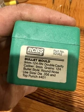 RCBS Double Cavity 9mm Bullet Mold  9mm-124-RN 82062