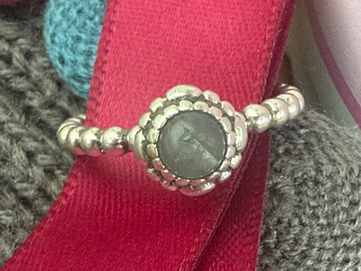 Genuine PANDORA Rock Crystal April Birthstone Ring 190854RC SIZE 52 INC. BOX