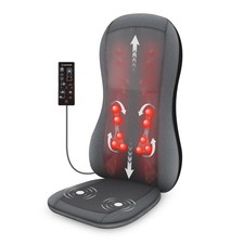 COMFIER Shiatsu Full Back Massager,Massage Chair Pad Una Talla, Light-gray