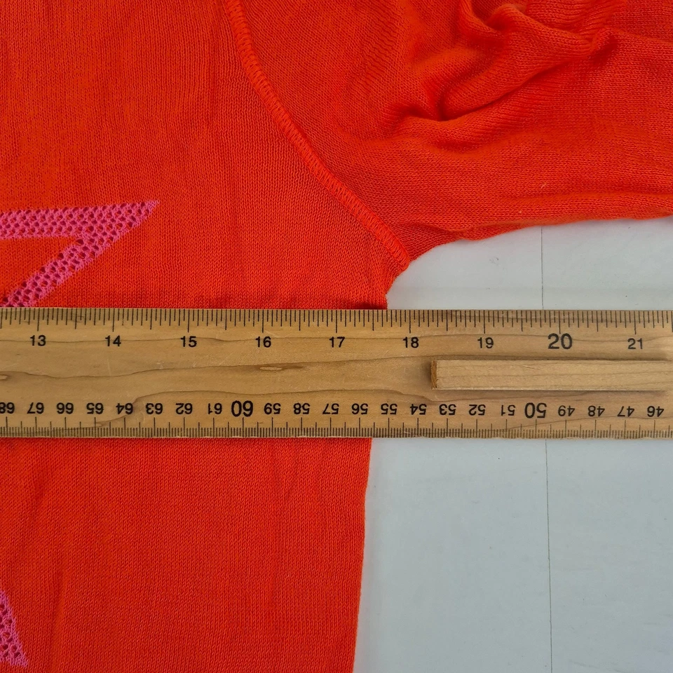 HUSH Jumper XS Orange Women's Cotton Blend Star Pattern Pullover Casual - Image 3 of 4