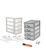 4 Tier Freestanding Plastic mini Storage Unit,  For  jewelry