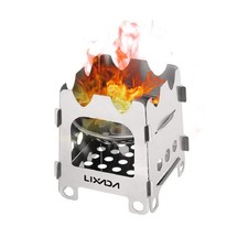 Lixada Camping Wood Stove Folding Lightweight Stainless Steel Wood ... Fast Ship