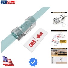 Heavy-Duty Transparent Cable Clips with Strong Adhesive - 40 Pack for Easy Use