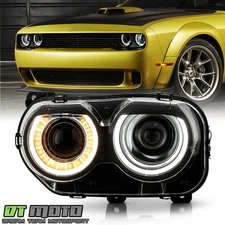 HID/Xenon w/o Air Ducts Headlight For 2015-2022 Dodge Challenger Driver Side