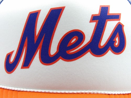 '47 Brand MLB New York Mets Adj Strap Foam Panel Mesh Trucker Hat Blue/White - Picture 2 of 5