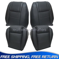 Driver & Passenger Bottom & Top Leather Seat Cover Blk For 05-09 Ford Mustang V6