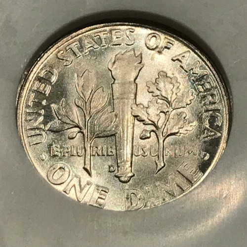 1952 D ROOSEVELT DIME NGC MS 66 FT (FB FULL TORCH BAND) BRIGHT X12 - Picture 5 of 5