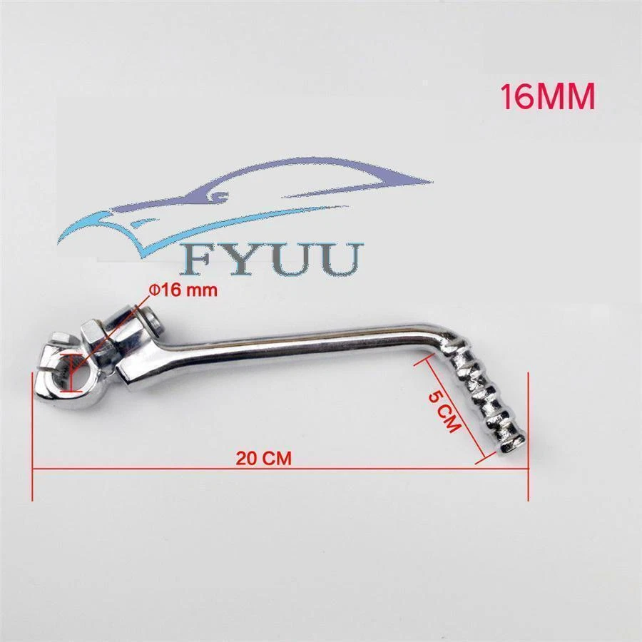 16mm Chrome Kick Starter Lever For 50cc-160cc Dirt Pit Bike ATV Quad Motorcycle Foto 3 de 4