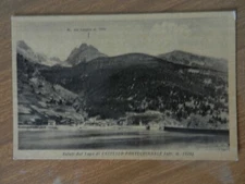 20098) PROVINCIA CUNEO SALUTI DAL LAGO DI CASTELLO PONTECHIANALE NON VIAGGIATA