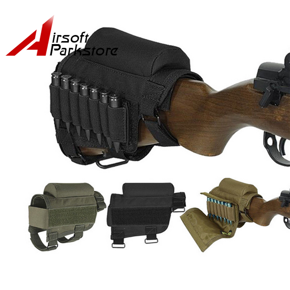 Tactical Cheek Rest Gun Buttstock Rifle Ammo Cartridge Holder for .308 .300 .410