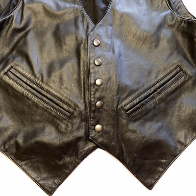 Vest Leather Black, Women, Size Medium, Western Frontier | eBay