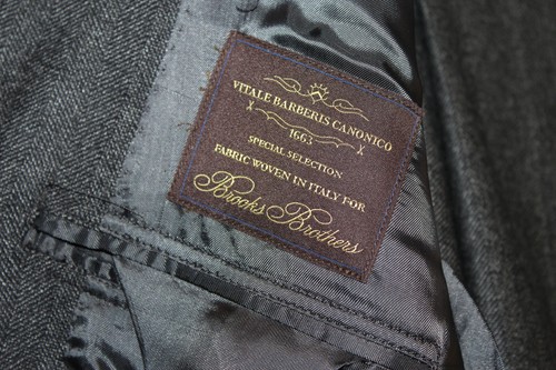 Brooks Brothers Made Italy 1818 Regent Herringbone Wool Grey 2Pc Suit 42R 37-31 - Bild 6 von 16