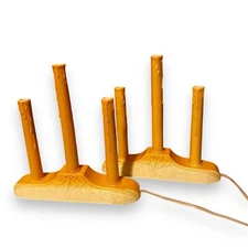 2 Vintage Christmas Candelabra Window Light Candle Candolier Electric Wax Drip