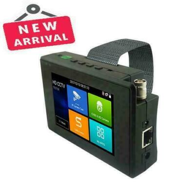 4'' tester monitor 8MP touch screen IP standard analog (CVBS) & HD TVI, AHD, CVI