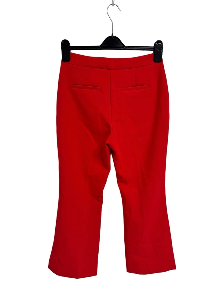 Pantalones de vestir para mujer Nine West rojos brillantes acampanados talla 2 Foto 4 de 4
