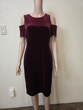 calvin klein velvet dress knee length Size 10