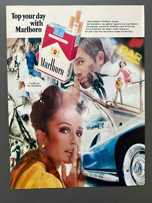 Marlboro Corvette Stingray Oldtimer C2 1968 Vintage Ad Werbung Reklame