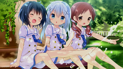 Anime Girls Gochuumon Wa Usagi Desu Ka Sitting  Gaming Mat Desk 5410
