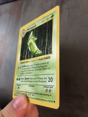 Pokemon Metapod Hp Error- Shadowless Base Set-54/102-LP | eBay