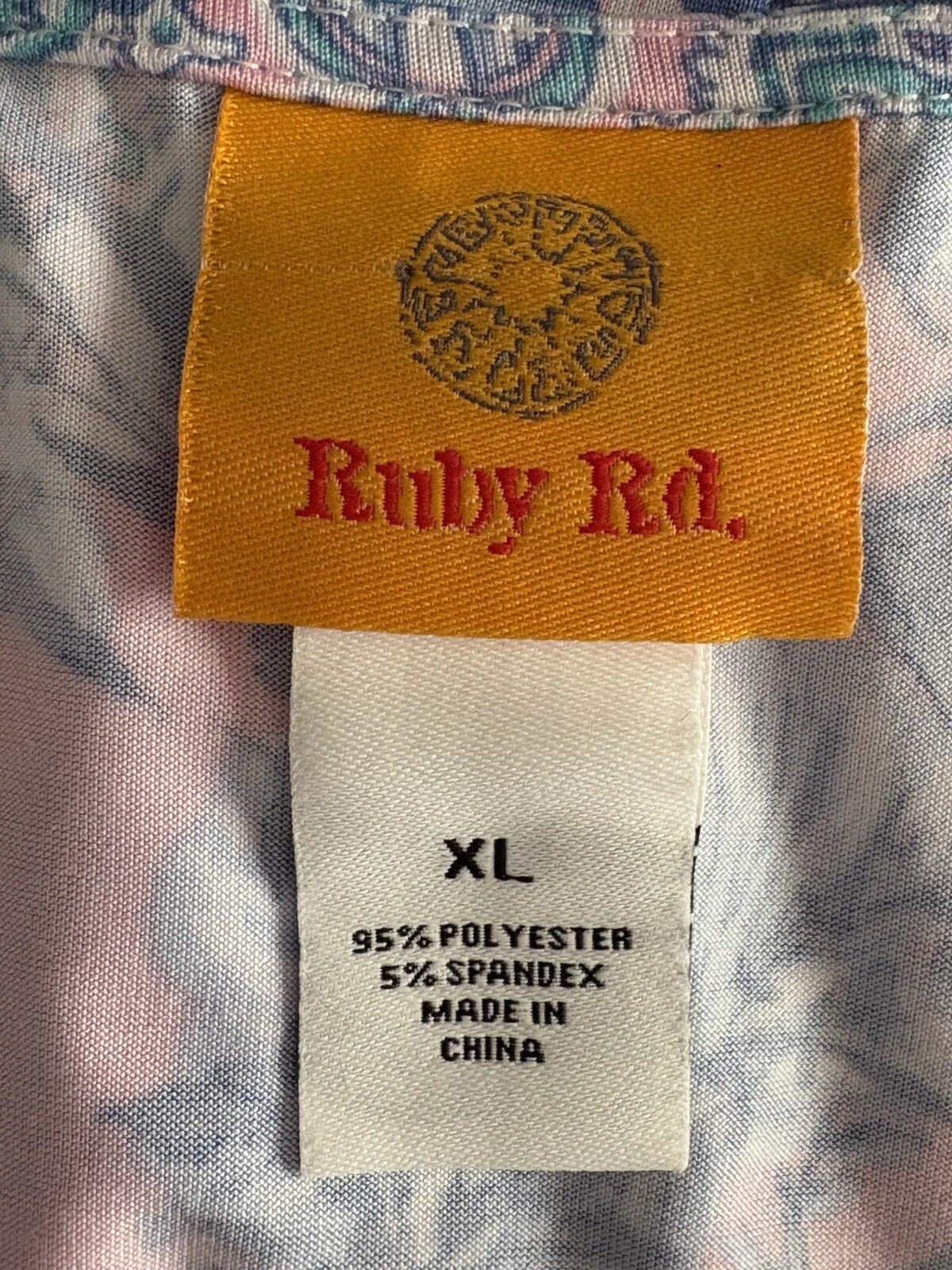 Ruby Rd pullover top women's long sleeve blue pin… - image 4