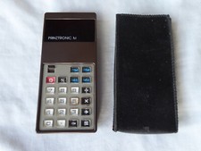 Vintage 1975 PRINZTRONIC M POCKET CALCULATOR With Case V Small Model for Repair