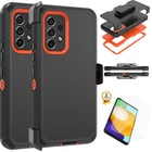 For Samsung Galaxy A53 5G Case Phone+Tempered Glass+Belt Clip Fits Otterbox