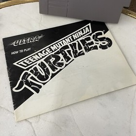 Vintage 1989 ~ TEENAGE MUTANT NINJA TURTLES Nintendo NES gioco, libretto e custodia