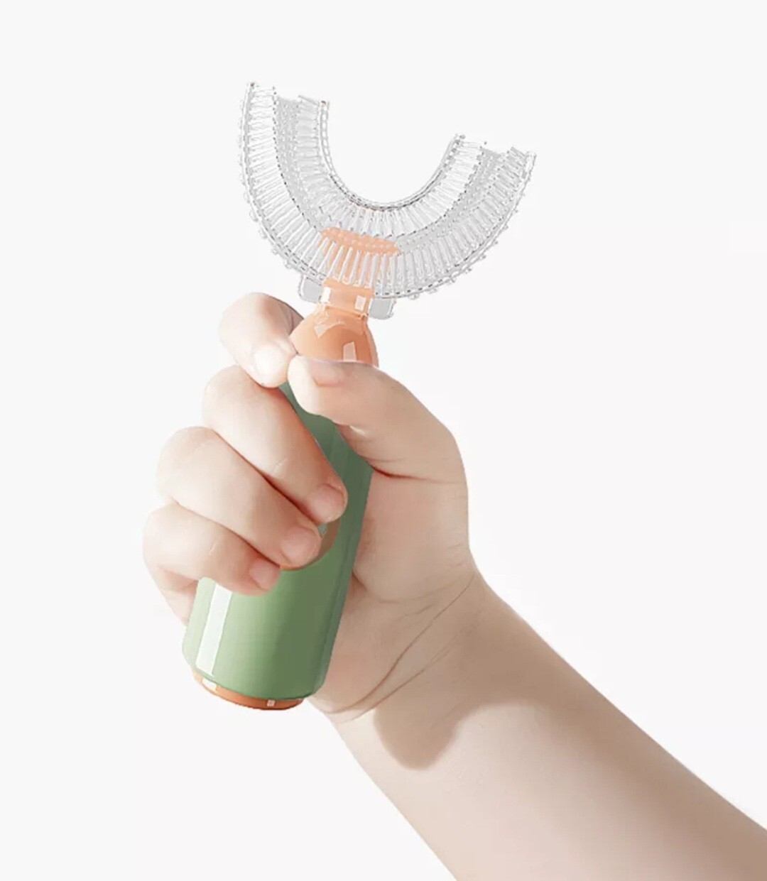 Rocket Kids U-Shaped Toothbrush Food Grade Soft Silicone Brush Head 360 Cleaning