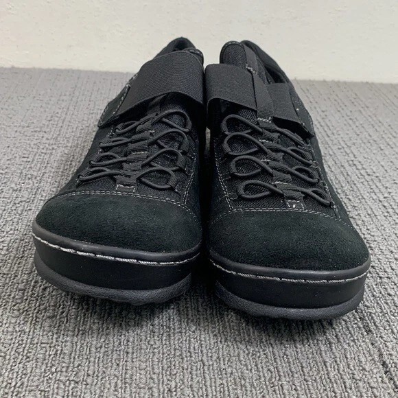 Hot Cakes Sneakers Womens 9 M Black Faux Suede Bungee Laces Slip on Strap - Image 2 of 4