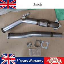 NEW 3" INCH EXHAUST DE CAT DECAT DOWNPIPE FOR VW GOLF SCIROCCO MK5 MK6 2.0 GTI-
