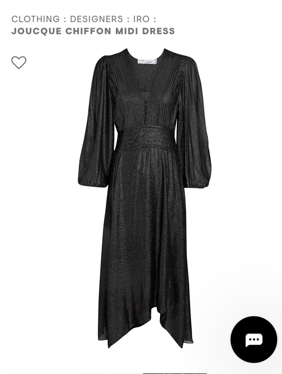 IRO Joucque Chiffon Midi Dress Size 36 (Retail $595)