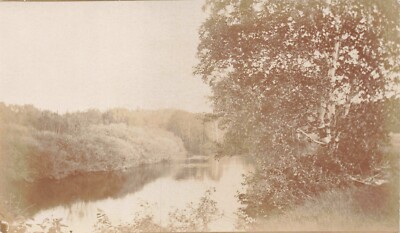 Postcard RPPC Wilderness Tree Water Forest Woods: SOLIO Stamp Box 1903 - 1920s