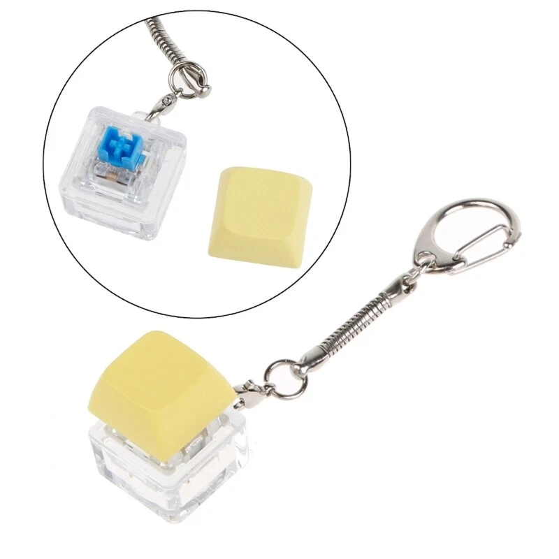 Mechanical Keyboard MX Tester Lightless Transparent Keychain with Keys